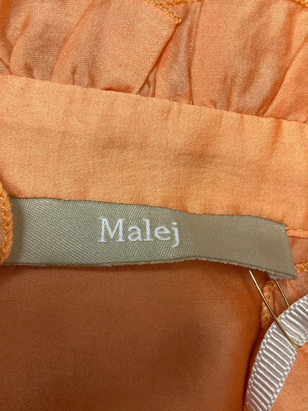 MALEJ SORBET ORANGE EMBROIDERED LONG SLEEVED MINI DRESS